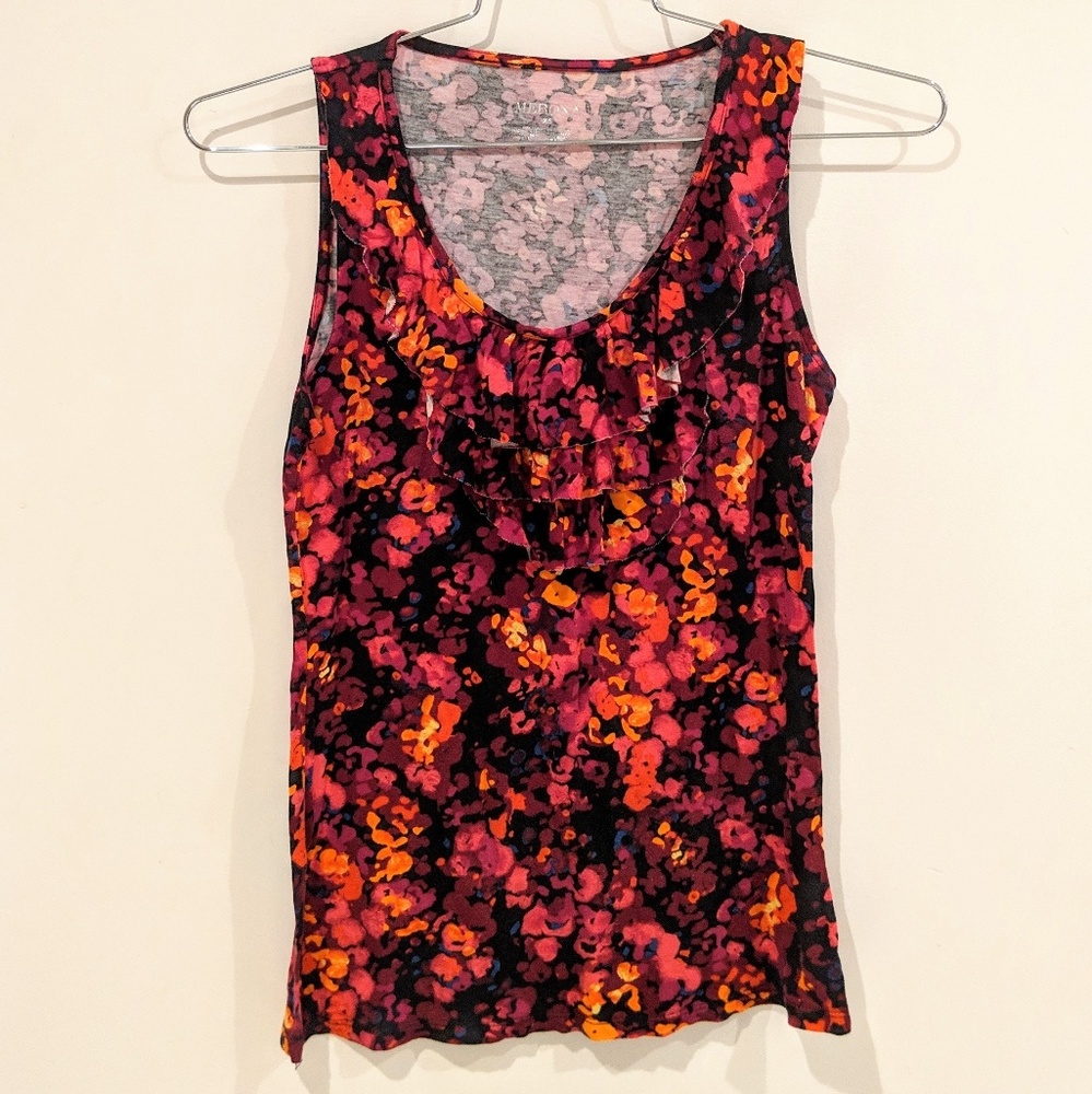 Merona floral ruffle top